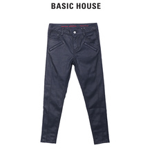 Basic House/百家好秋冬新款纯色修身显瘦打底裤女HQDP721G图片
