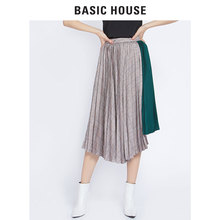 Basic House/百家好旗舰店2018秋季新款百褶裙半身裙HSSK621A图片