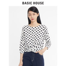 Basic House/百家好旗舰店ins超火的衬衫女长袖斑点HSBL628G图片