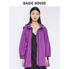 Basic House/百家好旗舰店秋季新品纯色风衣外套防风HSJP521G图片