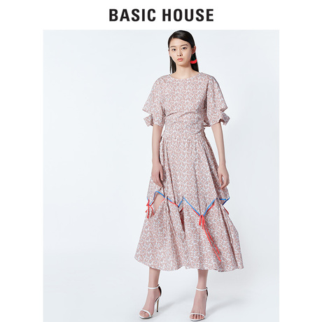 Basic House/百家好2018夏装新品半身裙雪纺裙子明星同款HSSK321H商品大图
