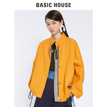 Basic House/百家好2018秋装夹克女装棒球服气质宽松外套HSJP521A图片
