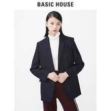 Basic House/百家好秋冬款纯色西装外套职场修身外套OL风HRJK720A图片