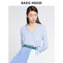 Basic House/百家好女装旗舰版长袖职业装百搭衬衫OL风格HSWS528A图片