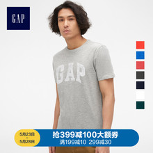 纯棉短袖 Gap男装 E美式休闲logo上衣宽松薄款 T恤夏季541069 衣服男
