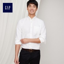 衬衫 Gap男装 商务修身 男士 227699 纯色潮流内搭弹力打底衬衣