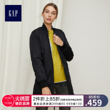Gap女装中长款飞行员夹克348700 W 秋冬加厚棉衣外套女图片