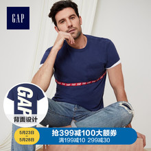 logo情侣装 T恤夏季227135 Gap男装 纯棉短袖 薄款 2019新款 上衣男