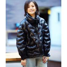 米可可  Y6110文艺大码前短后长轻薄运动时尚短款羽绒服女18冬新图片