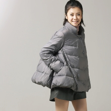 米可可   Y2002 韩版立领A字摆拉链宽松加厚棉服羽绒服女 2018冬图片