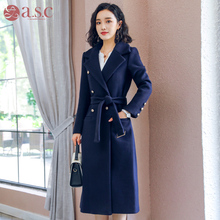艾尚臣职业装OL大衣女2018新款时尚韩版风衣加厚毛呢外套女工作服图片