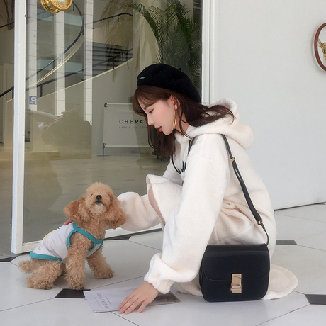【减10】chic羊羔毛2018冬季新款韩版宽松加厚中长款毛毛外套女装商品大图
