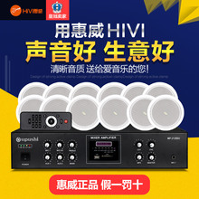 吊顶天花音响店铺蓝牙背景音乐系统 TD202吸顶喇叭套装 惠威 Hivi