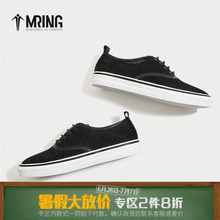 网布透气镂空鞋 Mr.ing2018夏季新品 平底男鞋 百搭系带运动休闲鞋