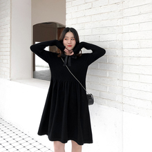 肉丸网红同款新款 190108甜而不腻少女标配~蝴蝶结长袖连衣裙