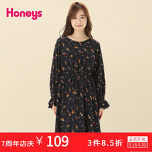 honeys 雪纺连衣裙碎花印花裙子597-51-8023