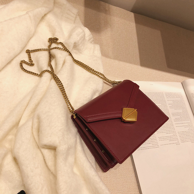 【南风】复古锁扣链条包女2018新款单肩包斜挎包秋冬百搭包包女包