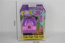 新秀萌宠围栏可自装屋子打开两层小精灵萌宠物玩具屋