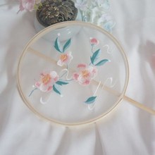 长柄团扇·绣花款 汉服古装 拍照必备 长柄通柄唐风团扇