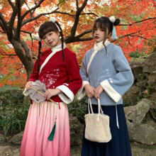 【森女想去海边】月兔可爱少女冬季保暖古风汉元素套装