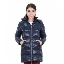 Lapagayo拉柏家雅女装 修身 秋冬新款 中长印花加厚羽绒服