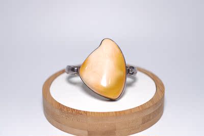 欧洲德国回流天然老蜜蜡手镯老白花蜡琥珀满蜜银镶嵌首饰