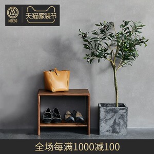 黑胡桃木北欧收纳实木换鞋凳鞋进门条凳家用卧室床尾凳试鞋长凳子