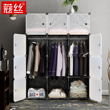 衣柜简易塑料布衣柜衣服儿童储物布钢管加粗固单人全钢架收纳柜子