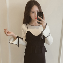 2018新款秋冬时尚套头打底衫女装韩版针织衫冬装上衣修身长袖毛衣图片