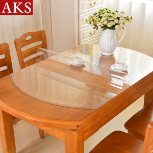 椭圆形餐桌布PVC软玻璃桌布