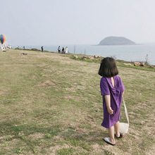 洋气儿童宝宝短袖 裙子潮 τ恤裙中长款 夏季女童连衣裙韩版 2019新款