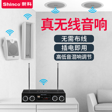 新科无线蓝牙吸顶音响壁挂喇叭家用天花吊顶套装嵌入式室内店铺餐厅超市校园防水音柱背景广播智能3D环绕音箱