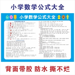 小学数学公式大全正方形长方形三角形体积面积圆柱体运算符号植树