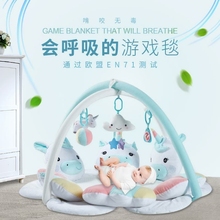 12个月会呼吸婴儿游戏毯爬行垫 1岁新生婴儿音乐健身架礼物