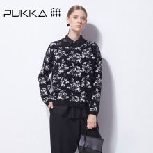 Pukka蒲牌毛针织衫女原创设计大码女装秋冬装女2018新款图片