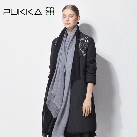 Pukka蒲牌棉衣女原创设计大码女装秋冬装女2018新款商品大图