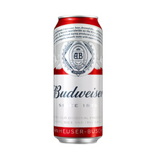 百威啤酒小麦醇正拉罐500ml Budweiser 普通罐