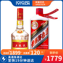 1919酒类直供52度五粮液425ml+43度飞天茅台500mL白酒赠礼套装