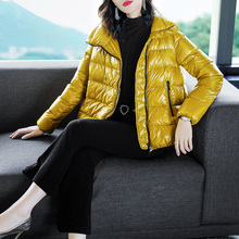 隆缘裳2018冬装新款羽绒服女时尚直筒简约长袖立领保暖面包服外套图片