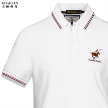 白色短袖 休闲夏季POLO衫 翻领纯棉有领衣服时尚 保罗衫 T恤男士 正品