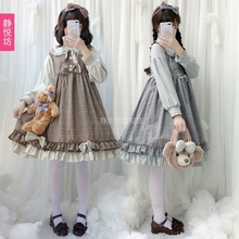 lolita洋装软妹连衣裙秋冬小清新蓬蓬裙洛丽塔日系萝莉甜美公主裙