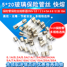 10A 0.5 20玻璃保险管保险丝熔断器250V