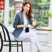 尔岚一粒珍珠扣小西装图片