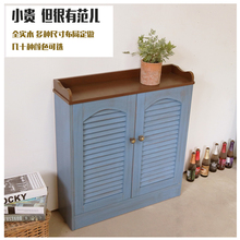 文艺守镜嘏分水器做旧遮挡箱多媒体弱电表遮挡柜定做北欧地中海