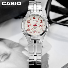 casio旗舰店LTP-2064A学生指针钢带石英女士手表卡西欧官网正品