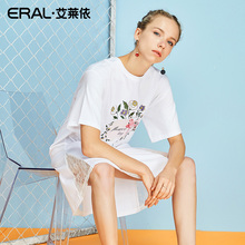 【门店直发】ERAL/艾莱依商场同款连衣裙女夏2018新款宽松蕾丝图片