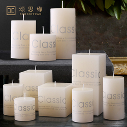 美式欧式北欧现代简约家居装饰摆件设香薰无烟白色蜡烛睡眠香氛