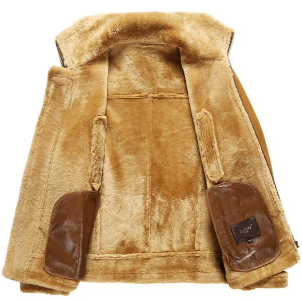 羊羔皮皮夹克冬装 翻领皮草男装 土耳其加厚皮