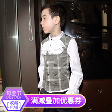双排扣马甲 男童马夹英伦风薄款 2019新品 lavensey乐汶禧儿童装
