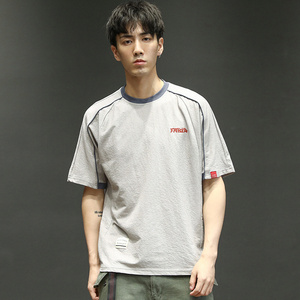 马切达夏季日系印花圆领T恤